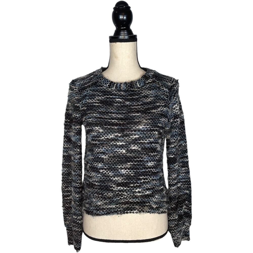 Mike Gonzalez Metallic Heather Black Crop Sweater       Size: S